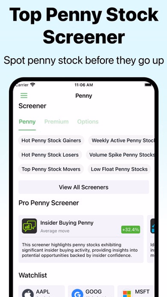 Penny Stocks Screener: AI Scan Screenshot 2 - AppWisp.com Penny Stocks Screener: AI Scan Screenshot 2 - AppWisp.com