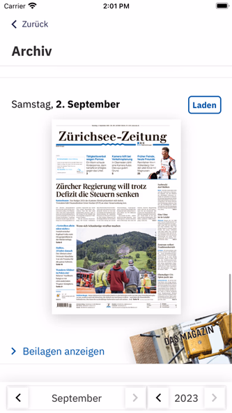 Zürichsee-Zeitung E-Paper Screenshot 3 - AppWisp.com Zürichsee-Zeitung E-Paper Screenshot 3 - AppWisp.com