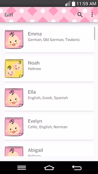 Baby Names Screenshot 2 - AppWisp.com Baby Names Screenshot 2 - AppWisp.com