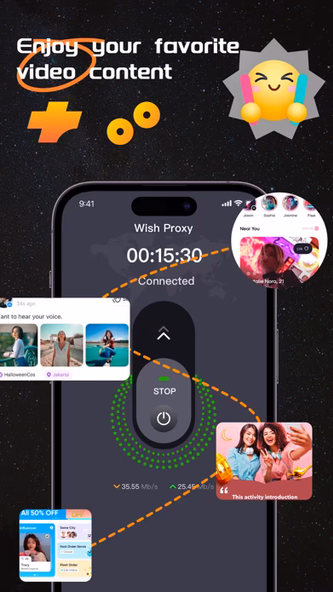 Wish Proxy : Secure VPN Screenshot 2 - AppWisp.com Wish Proxy : Secure VPN Screenshot 2 - AppWisp.com