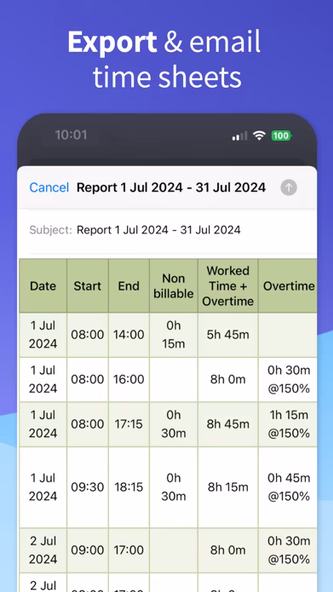 Salarybook Time Tracking Screenshot 2 - AppWisp.com Salarybook Time Tracking Screenshot 2 - AppWisp.com