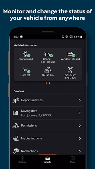 CUPRA CONNECT App Screenshot 2 - AppWisp.com CUPRA CONNECT App Screenshot 2 - AppWisp.com