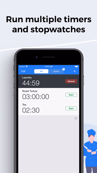 Timer+ · Multiple Timers Screenshot 1 - AppWisp.com Timer+ · Multiple Timers Screenshot 1 - AppWisp.com