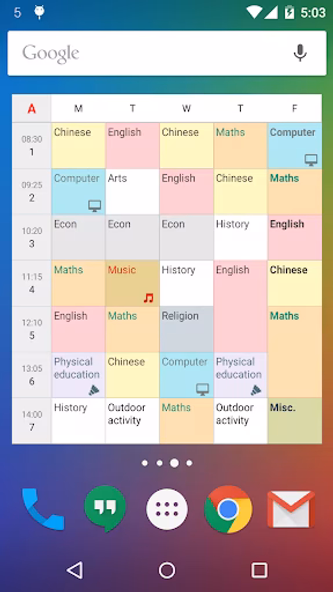 Timetable (Widget) Screenshot 3 - AppWisp.com Timetable (Widget) Screenshot 3 - AppWisp.com