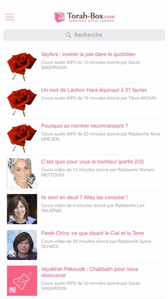 Torah-Box entre Femmes Screenshot 2 - AppWisp.com Torah-Box entre Femmes Screenshot 2 - AppWisp.com