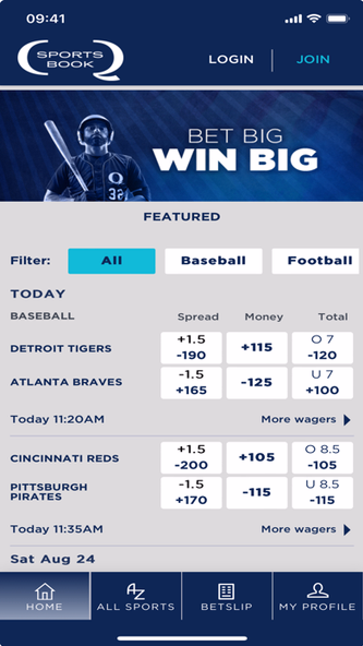 Q Sportsbook Screenshot 1 - AppWisp.com Q Sportsbook Screenshot 1 - AppWisp.com