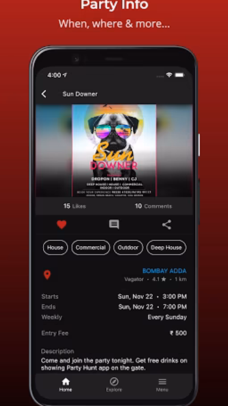 Party Hunt - Live Music Events Screenshot 3 - AppWisp.com Party Hunt - Live Music Events Screenshot 3 - AppWisp.com