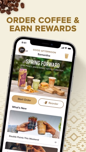 Peet's Coffee: Earn Rewards Screenshot 1 - AppWisp.com Peet's Coffee: Earn Rewards Screenshot 1 - AppWisp.com