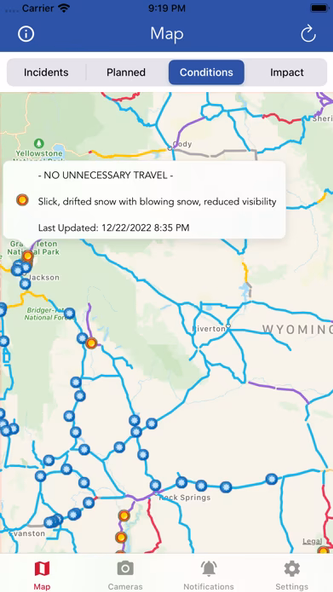 Wyoming Road Conditions Screenshot 1 - AppWisp.com Wyoming Road Conditions Screenshot 1 - AppWisp.com