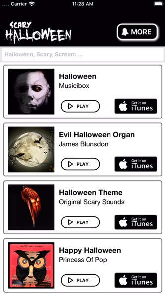 Halloween Ringtones for iPhone Screenshot 2 - AppWisp.com Halloween Ringtones for iPhone Screenshot 2 - AppWisp.com