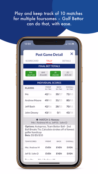 Golf Bettor Screenshot 4 - AppWisp.com Golf Bettor Screenshot 4 - AppWisp.com