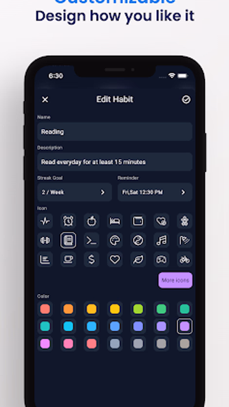 Habit Tracker - HabitKit Screenshot 3 - AppWisp.com Habit Tracker - HabitKit Screenshot 3 - AppWisp.com