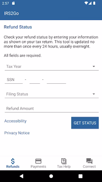 IRS2Go Screenshot 1 - AppWisp.com IRS2Go Screenshot 1 - AppWisp.com