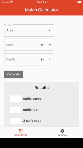 Mulch Calculator Plus Screenshot 3 - AppWisp.com Mulch Calculator Plus Screenshot 3 - AppWisp.com