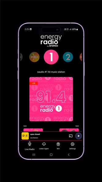 Energy Radio KSA Screenshot 2 - AppWisp.com Energy Radio KSA Screenshot 2 - AppWisp.com