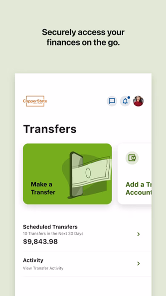 Copper State CU Mobile Banking Screenshot 2 - AppWisp.com Copper State CU Mobile Banking Screenshot 2 - AppWisp.com