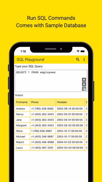 SQL Play — Learn SQL Screenshot 1 - AppWisp.com SQL Play — Learn SQL Screenshot 1 - AppWisp.com