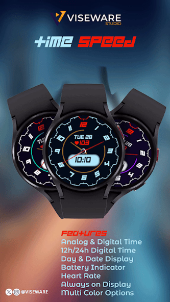 Time Speed: Watch Face Screenshot 1 - AppWisp.com Time Speed: Watch Face Screenshot 1 - AppWisp.com