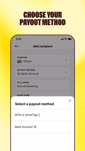 Sendwave - Send Money Screenshot 4 - AppWisp.com Sendwave - Send Money Screenshot 4 - AppWisp.com