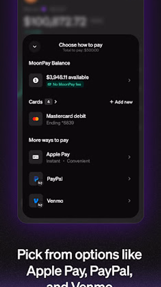 MoonPay: Buy Crypto & Bitcoin Screenshot 3 - AppWisp.com MoonPay: Buy Crypto & Bitcoin Screenshot 3 - AppWisp.com