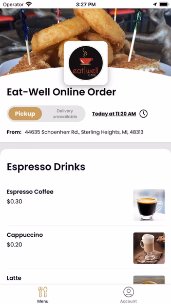 Eat Well Mobile Ordering Screenshot 1 - AppWisp.com Eat Well Mobile Ordering Screenshot 1 - AppWisp.com