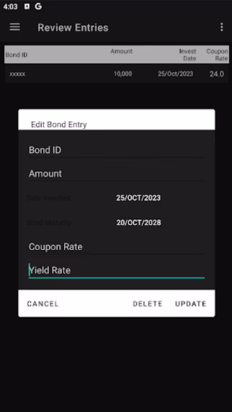 BondTrackerZM Screenshot 2 - AppWisp.com BondTrackerZM Screenshot 2 - AppWisp.com