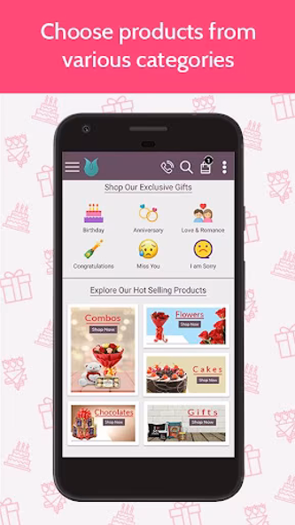 Flowers Cakes Online App Screenshot 1 - AppWisp.com Flowers Cakes Online App Screenshot 1 - AppWisp.com