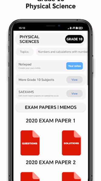 Grade 10 Physical Science Screenshot 1 - AppWisp.com
