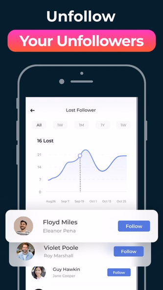 Followers Insights tracker Screenshot 2 - AppWisp.com Followers Insights tracker Screenshot 2 - AppWisp.com