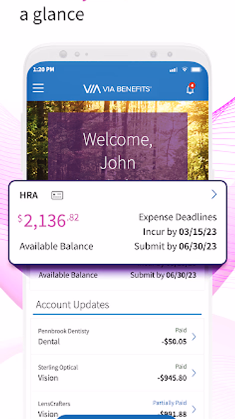 Via Benefits Accounts Screenshot 1 - AppWisp.com Via Benefits Accounts Screenshot 1 - AppWisp.com