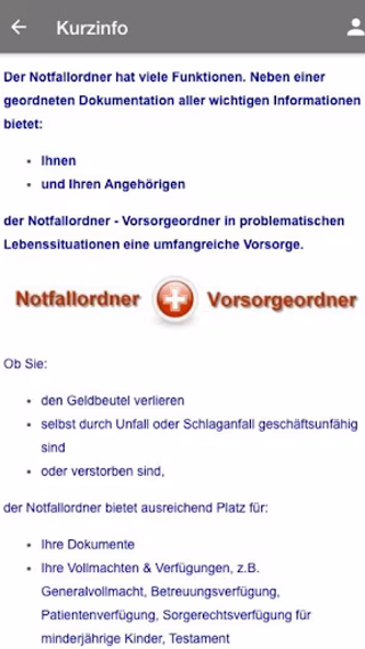 Notfallordner Screenshot 2 - AppWisp.com Notfallordner Screenshot 2 - AppWisp.com