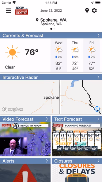 KXLY Weather Screenshot 1 - AppWisp.com KXLY Weather Screenshot 1 - AppWisp.com
