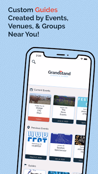 Grandstand - Events & Guides Screenshot 1 - AppWisp.com Grandstand - Events & Guides Screenshot 1 - AppWisp.com