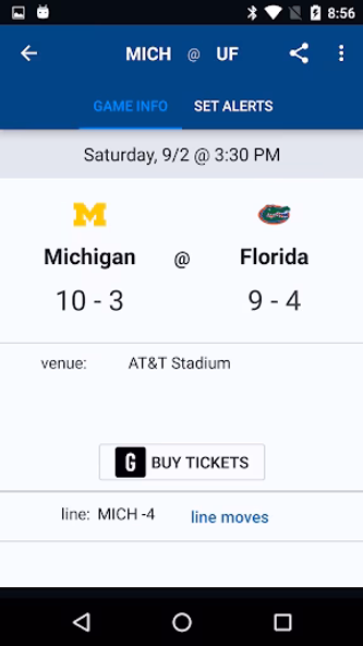 Sports Alerts - NCAA Football Screenshot 3 - AppWisp.com Sports Alerts - NCAA Football Screenshot 3 - AppWisp.com