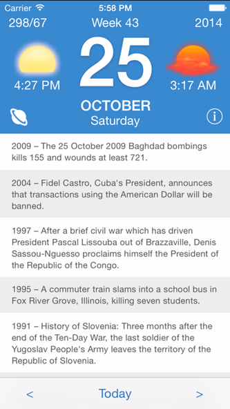 Calendarium - About this Day Screenshot 1 - AppWisp.com Calendarium - About this Day Screenshot 1 - AppWisp.com