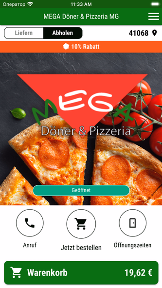 MEGA Döner & Pizzeria MG Screenshot 1 - AppWisp.com MEGA Döner & Pizzeria MG Screenshot 1 - AppWisp.com