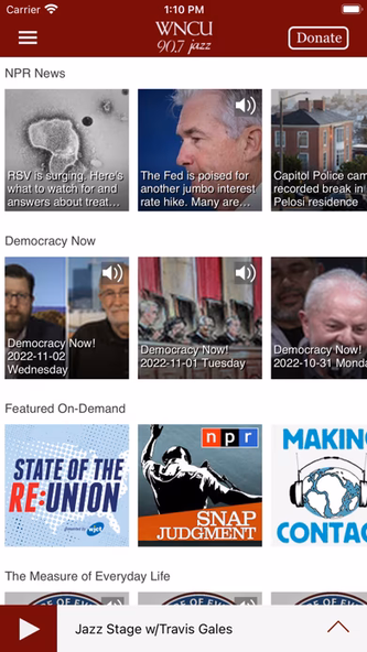 WNCU Public Radio App Screenshot 2 - AppWisp.com WNCU Public Radio App Screenshot 2 - AppWisp.com