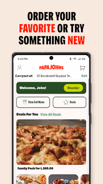 Papa Johns Pizza Honduras Screenshot 1 - AppWisp.com Papa Johns Pizza Honduras Screenshot 1 - AppWisp.com