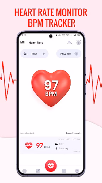 Heart Rate Monitor BPM Tracker Screenshot 4 - AppWisp.com Heart Rate Monitor BPM Tracker Screenshot 4 - AppWisp.com