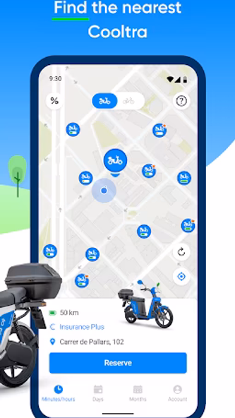 Cooltra Motosharing Scooter Screenshot 2 - AppWisp.com Cooltra Motosharing Scooter Screenshot 2 - AppWisp.com