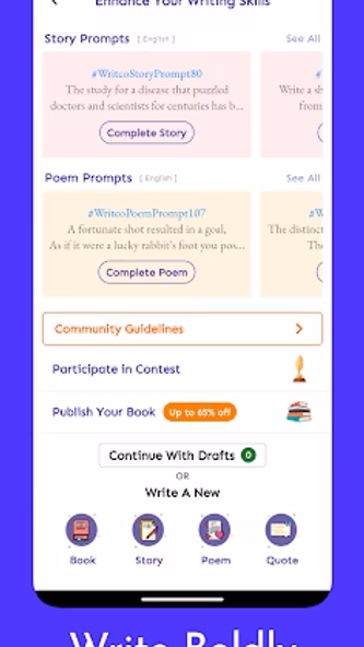 Writco: Writing Community App Screenshot 2 - AppWisp.com Writco: Writing Community App Screenshot 2 - AppWisp.com