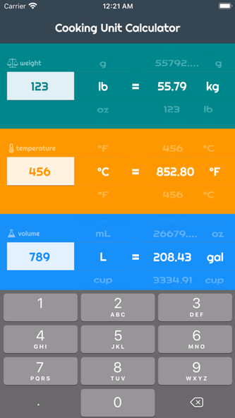 Cooking Unit Calculator Lite Screenshot 2 - AppWisp.com Cooking Unit Calculator Lite Screenshot 2 - AppWisp.com
