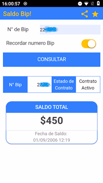 Saldo Bip! Screenshot 2 - AppWisp.com Saldo Bip! Screenshot 2 - AppWisp.com