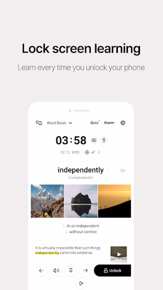 Lockscreen English Word Alarm Screenshot 2 - AppWisp.com Lockscreen English Word Alarm Screenshot 2 - AppWisp.com