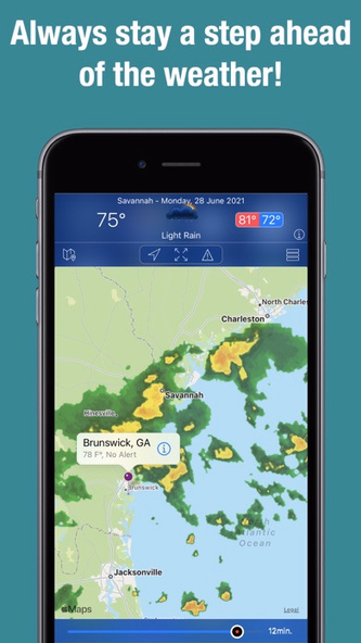 Doppler Radar - Live Rain Map Screenshot 2 - AppWisp.com Doppler Radar - Live Rain Map Screenshot 2 - AppWisp.com