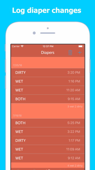 Baby Feeding Log Screenshot 4 - AppWisp.com Baby Feeding Log Screenshot 4 - AppWisp.com