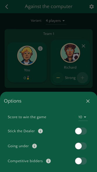 Big Euchre - Mobile Card Game Screenshot 2 - AppWisp.com Big Euchre - Mobile Card Game Screenshot 2 - AppWisp.com