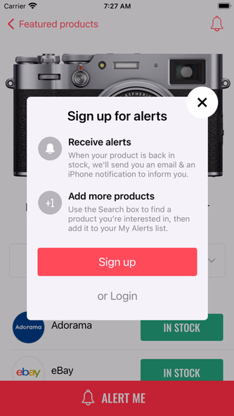 HotStock - in-stock alerts Screenshot 3 - AppWisp.com HotStock - in-stock alerts Screenshot 3 - AppWisp.com