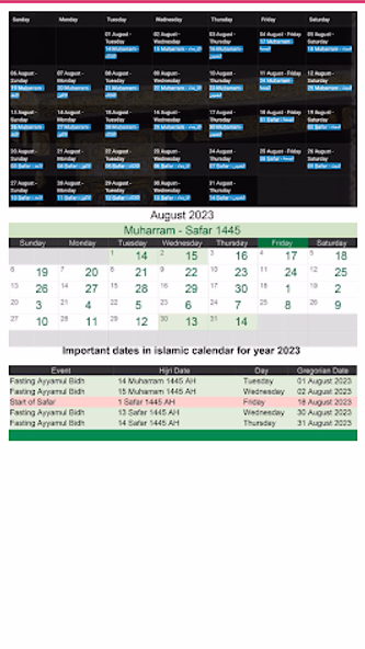 Islamic Hijri Calendar 2023 Screenshot 4 - AppWisp.com Islamic Hijri Calendar 2023 Screenshot 4 - AppWisp.com