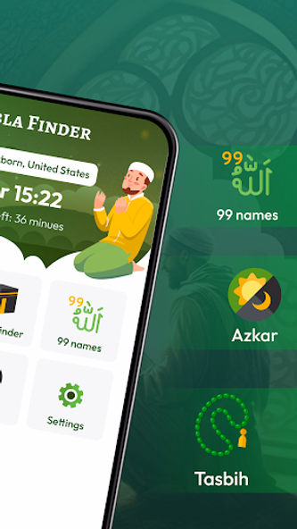 Prayer Times & Qibla Finder Screenshot 3 - AppWisp.com Prayer Times & Qibla Finder Screenshot 3 - AppWisp.com